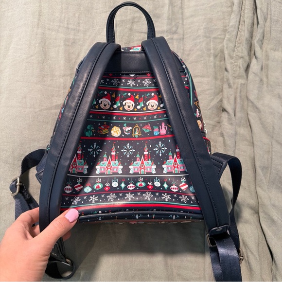 Loungefly Black and Red Disney Castle Mini Backpack - Picture 4 of 7
